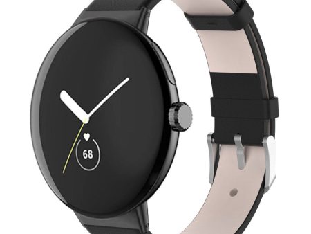 Google Pixel Watch 1   2   3 Læder Rem - Sort Online Hot Sale