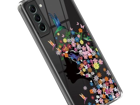 Samsung Galaxy S23 Fleksibelt Gennemsigtigt Cover m. Print - Blomster Kvinde Online