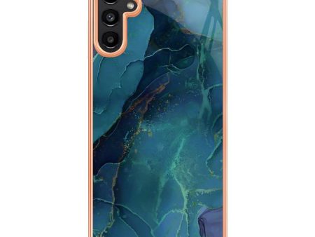 Samsung Galaxy A34 (5G) Hybrid Plastik Cover - Grøn   Blå Marmor Online now