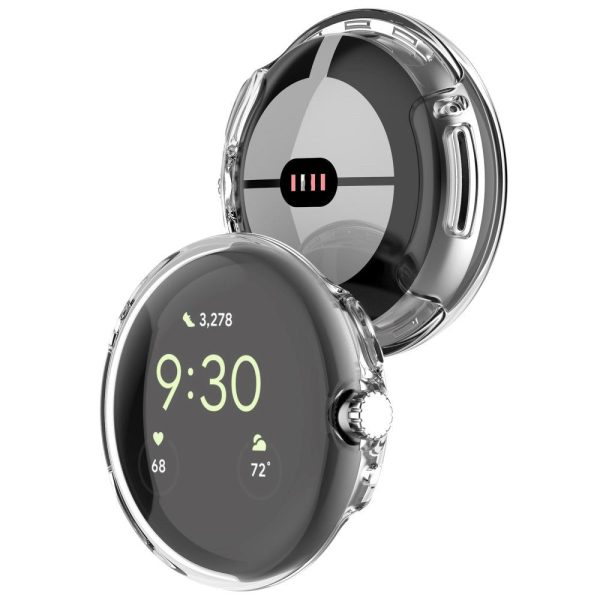 Google Pixel Watch 1   2 Fleksibelt Plastik Cover - Gennemsigtig For Sale