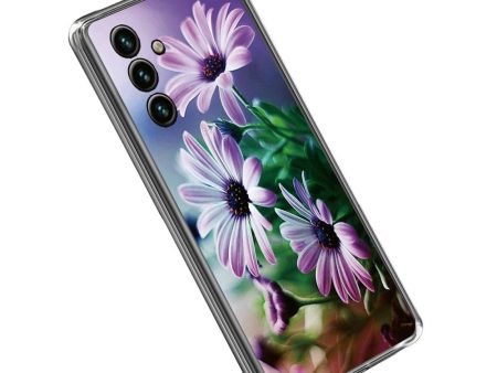 Samsung Galaxy A14   A14 (5G) Fleksibelt Cover m. Print - Lilla Blomst For Sale