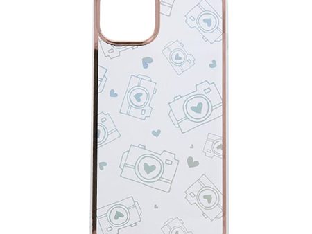 iPhone 14 Plus Hybrid Plastik Cover m. Holografisk Print - Kamera Motiv - Gennemsigtig Hot on Sale