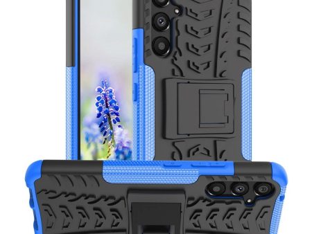 Samsung Galaxy A34 (5G) Cool Tyre Håndværker Cover m. Stander - Sort   Blå on Sale