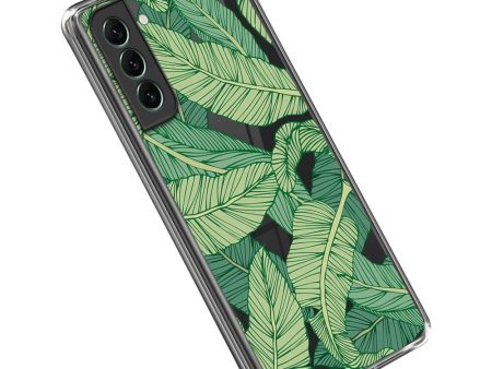 Samsung Galaxy S23 Fleksibelt Gennemsigtigt Cover m. Print - Jungle Tema Online Sale