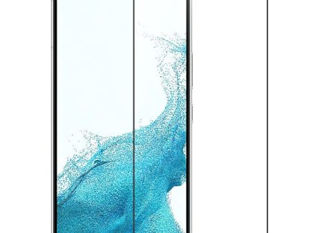 Samsung Galaxy A54 (5G) Hærdet Glas - Case Friendly - Skærmbeskyttelse - Gennemsigtig m. Sort Kant For Cheap