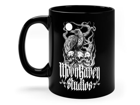 MoonRaven Studios Logo 11oz Black Mug Cheap