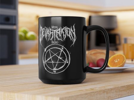 MDR Pentagram Logo Black Mug, 15oz Hot on Sale