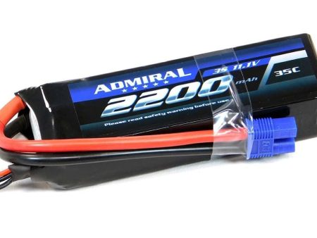 Admiral 2200mAh 3S 11.1V 35C LiPo Battery with EC3 Connector For Sale