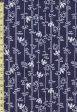 Yukata Fabric - 607 - Bamboo & Birds - Indigo - By the Half Yard Online Hot Sale