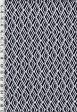 Yukata Fabric - 644 - Radiating Diamonds - Indigo & White Fashion