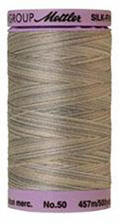 Mettler Cotton Sewing Thread - 50wt - 547 yd  500M - Variegated - 9860 Dove Gray Cheap