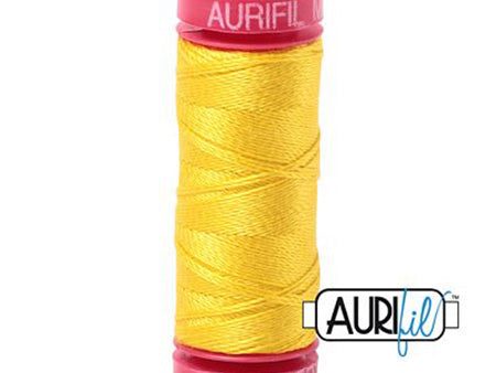 Aurifil 12wt Cotton Thread - 54 yards - 2120 Canary Supply