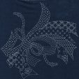 Sashiko Pre-printed Sampler - QH Textiles - SC0017-01 - Noshi Ribbons - Navy Sale