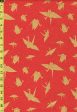 Japanese - Kokka Golden Origami Cranes - YKA-79100-B31 - Coral Fashion