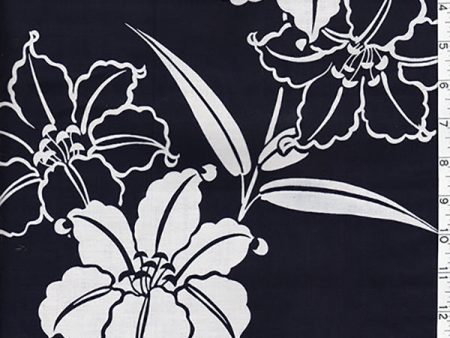 Yukata Fabric - 129 - White Lilies Online