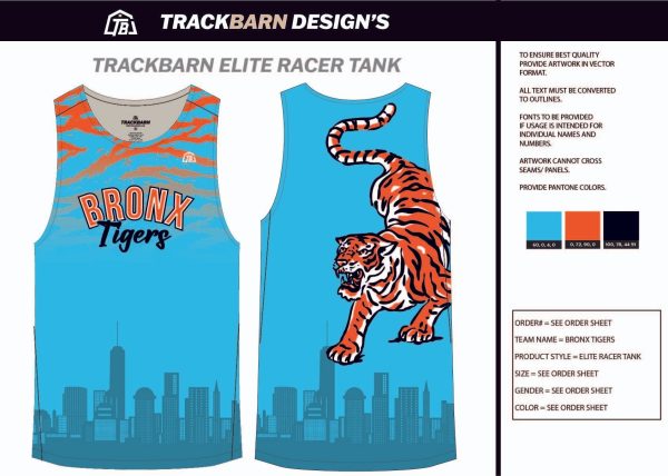 Bronx-Tigers- Youth Track Singlet For Cheap