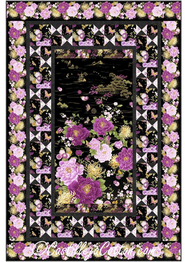 Quilt Pattern - Castilleja Cotton - Majestic Bouquet Panel Quilt Online now