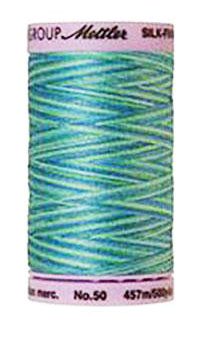 Mettler Cotton Sewing Thread - 50wt - 547 yd  500M - Variegated - 9814 Sea Spray Sale