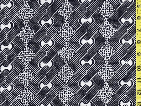 Yukata Fabric - 011 - Bow Ties, Diamonds, Interlocking Chain For Cheap