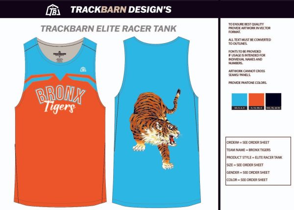 Bronx-Tigers- Youth Track Singlet For Cheap