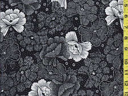 Yukata Fabric - 108 - Compact Dotted Peonies Online Sale