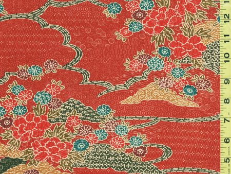 415 - Japanese Combined Weave - Floral Hillside - Brick Online