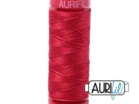 Aurifil 12wt Cotton Thread - 54 yards - 2250 Red Sale