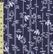 Yukata Fabric - 607 - Bamboo & Birds - Indigo - By the Half Yard Online Hot Sale