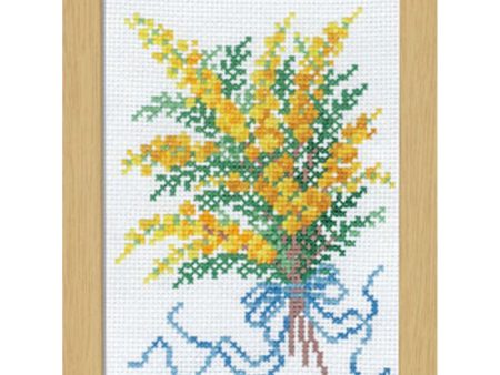 *Olympus Cross Stitch Flower Kit - # 7507 - February - Mimosa - ON SALE - SAVE 50% Online Hot Sale