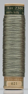 Silk Tatting & Embroidery Thread - 021 Gray For Discount