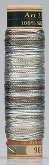 Silk Tatting & Embroidery Thread - 908 Gray Variegated Fashion