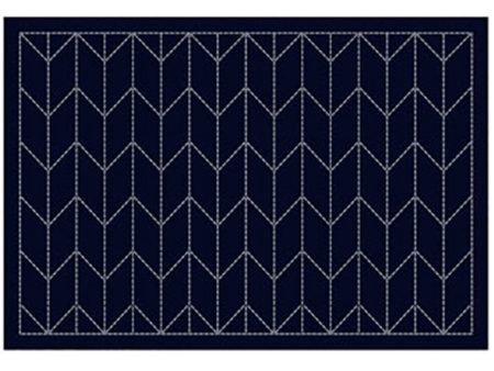 Sashiko Placemat Sampler - L-2002 - Navy - Arrows (Yabane) Supply