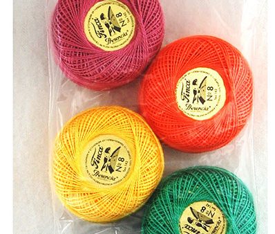 Presencia Perle Cotton Sampler Pack - MARDI GRAS - Size 8 - ON SALE - SAVE 30% Discount