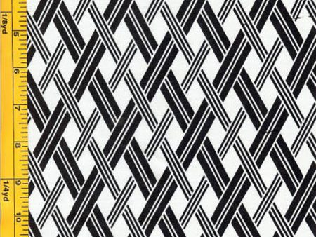 Yukata Fabric - 001 - Lattice - White For Sale