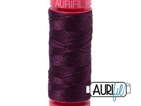 Aurifil 12wt Cotton Thread - 54 yards - 1240 Dark Eggplant For Cheap