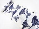 Yukata Fabric - 627 - Leafy Fan Branches - White Online Sale