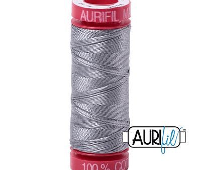 Aurifil 12wt Cotton Thread - 54 yards - 2605 Gray Fashion