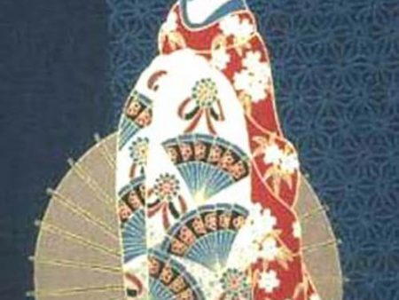 Noren Panel -  Geisha with Umbrella # 49 For Discount