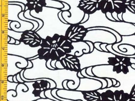 Yukata Fabric - 023 - Camellias & Floral Streams Supply