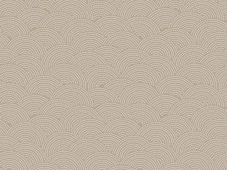 Asian - Mixology Sashiko - Miniscule Wave Design (Seigaiha) - 21008-0093 - Gray Taupe Fashion