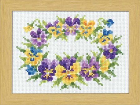 *Olympus Cross Stitch Flower Kit - # 7508 - March - Pansy - ON SALE - SAVE 50% For Cheap