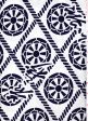 Yukata Fabric - 082 - Wheels in Diamonds with Abstract Kanji Fashion