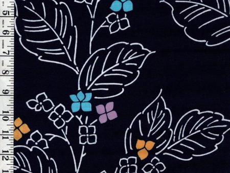 Yukata Fabric - 648 - Small Colorful Floral Petals - Indigo Supply