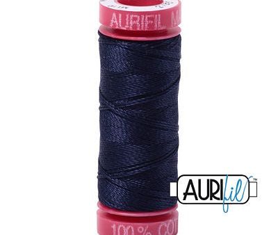 Aurifil 12wt Cotton Thread - 54 yards - 2785 Very Dark Navy Online Sale