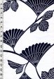 Yukata Fabric - 627 - Leafy Fan Branches - White Online Sale