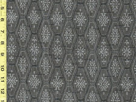 432 - Japanese Combined Weave - Snowflake Elongated Hexagons (Double-Sided) - Gray on Sale