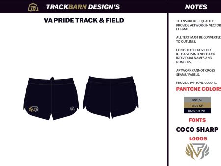 VA-Pride- Womens Split Track Short For Cheap