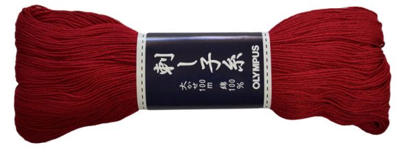 Sashiko Thread - Olympus - Large 100m Skeins - # 104 - Dark Red Online Hot Sale