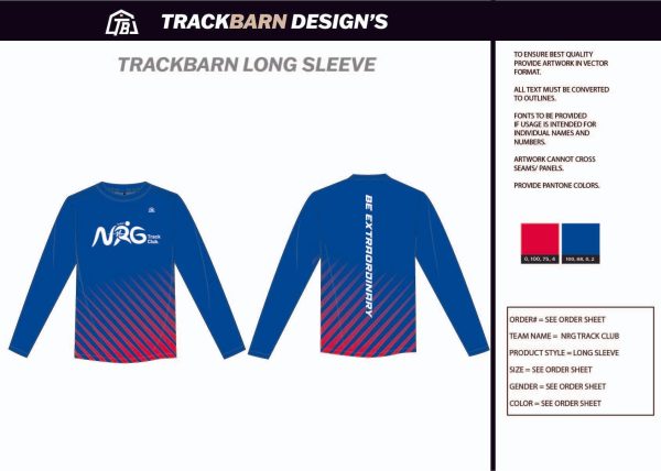 NRG-Track-Club Youth Long Sleeve For Sale