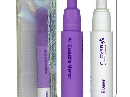 Notions - Clover Air Erasable Marker & Eraser - Purple - # 5032 Online Hot Sale